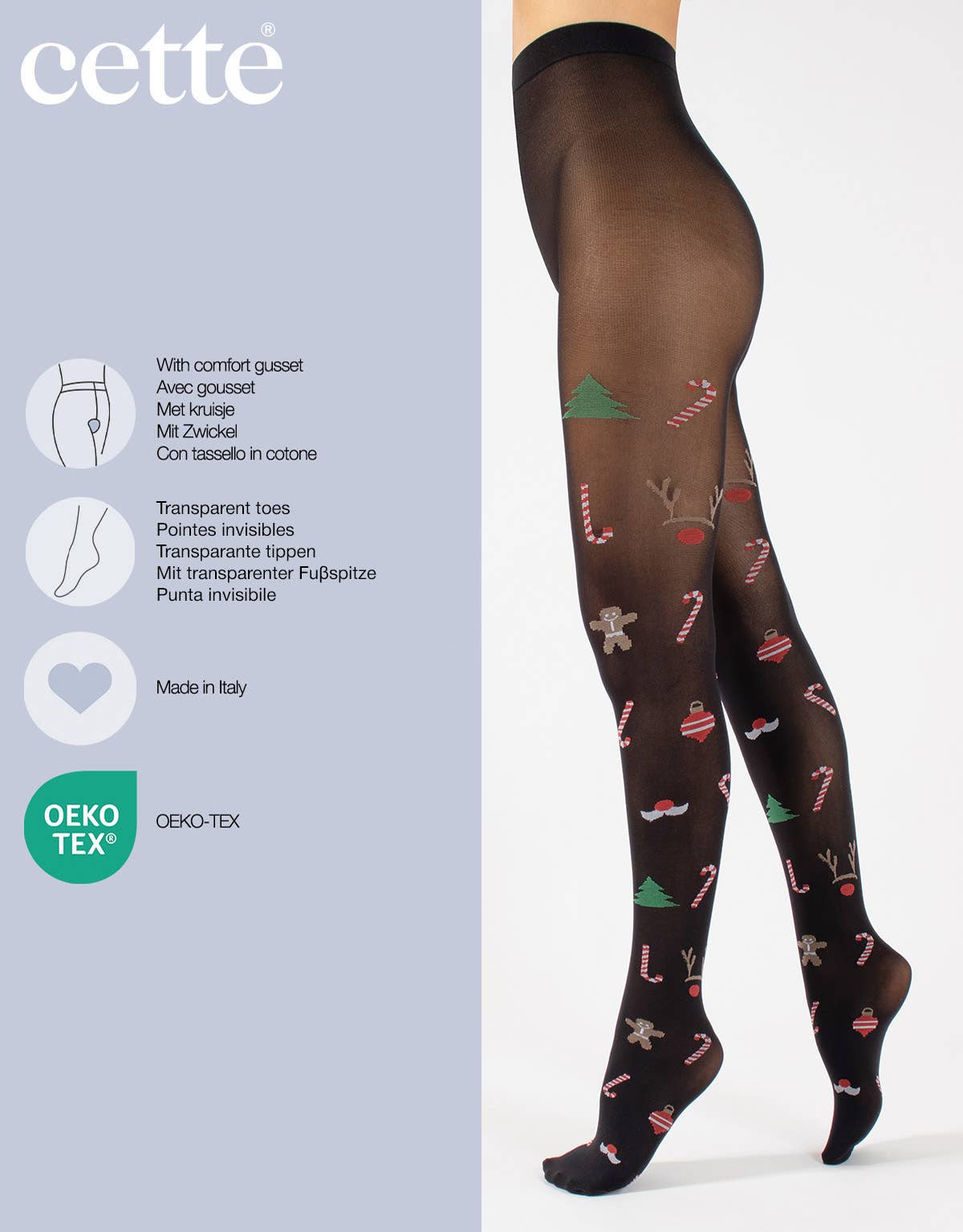 Festive Party Tights – Χριστουγεννιάτικο Καλσόν με Σχέδια